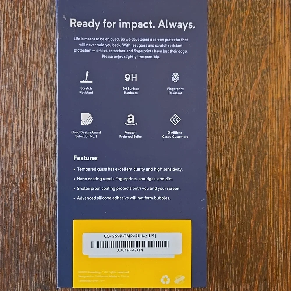 Caseology Tempered Glass Screen Protector Galaxy S9+